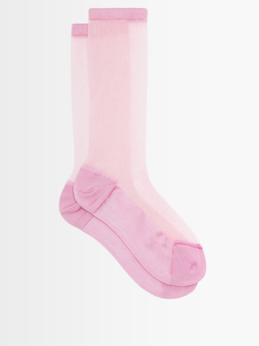 Raey - Ladies Socks Pink Matches Fashion GOOFASH