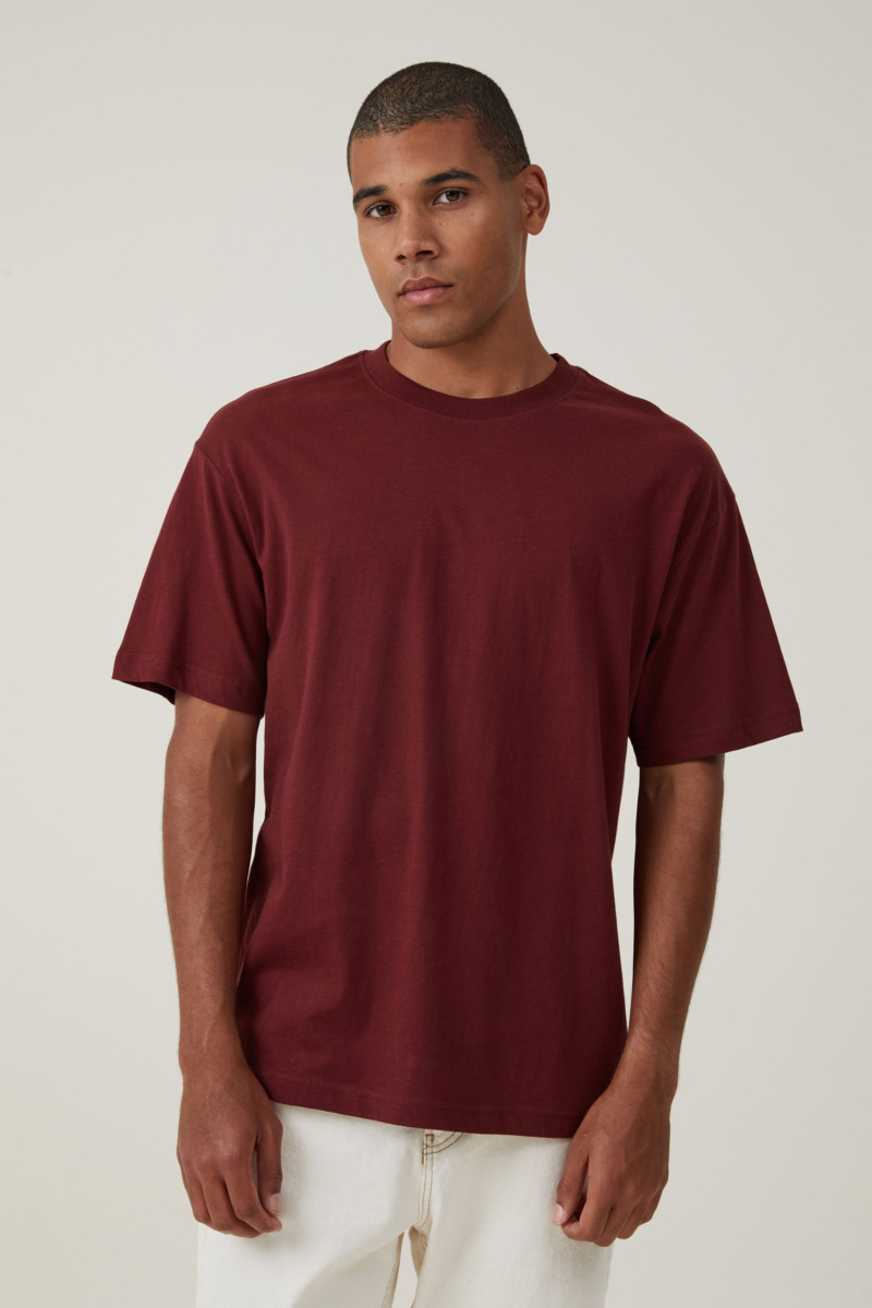 Red T-Shirt Cotton On Man GOOFASH