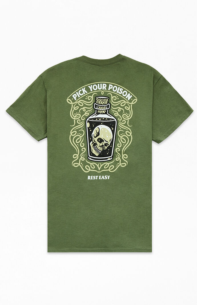 Rest Easy - Mens T-Shirt Olive by Pacsun GOOFASH