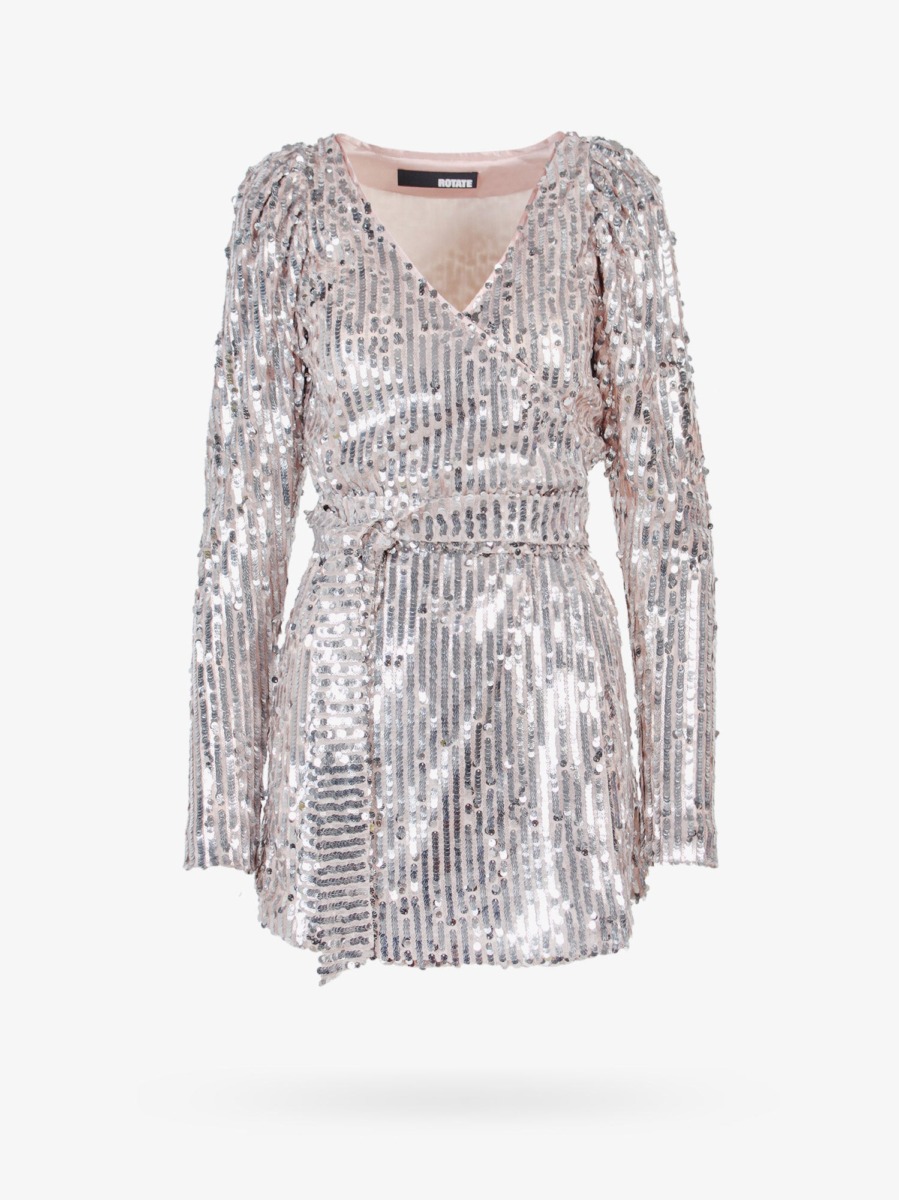 Rotate Silver Womens Dress - Nugnes GOOFASH