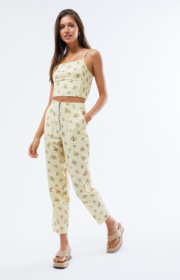 Rvca Florals Womens Cropped Trousers - Pacsun GOOFASH
