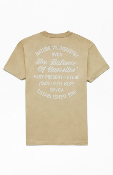 Rvca - Gent Khaki T-Shirt at Pacsun GOOFASH