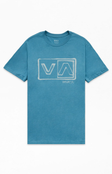 Rvca - Gents Blue T-Shirt from Pacsun GOOFASH