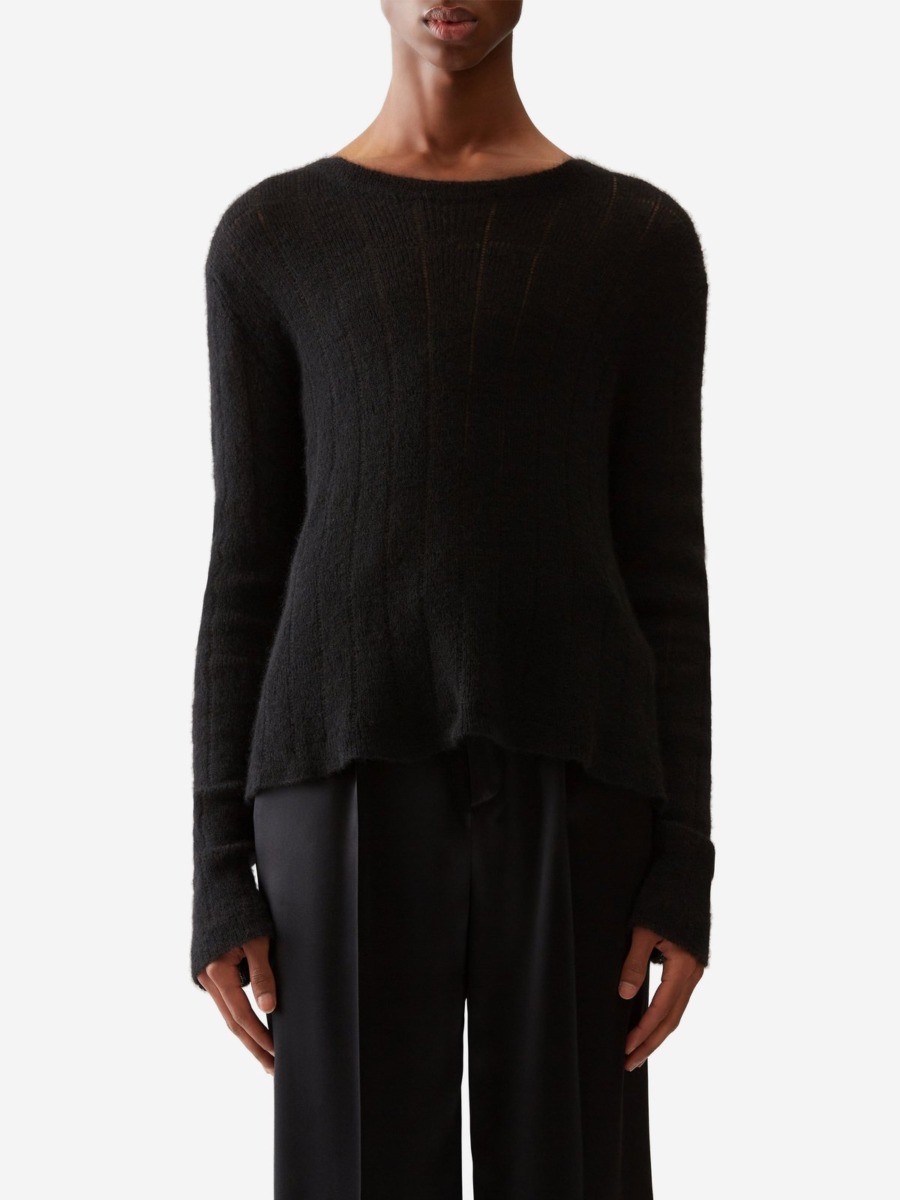 Saint Laurent Knitwear Black by Matches Fashion GOOFASH