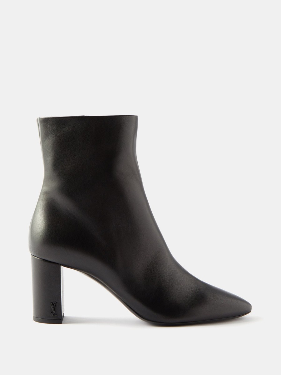 Saint Laurent Ladies Ankle Boots Black Matches Fashion GOOFASH
