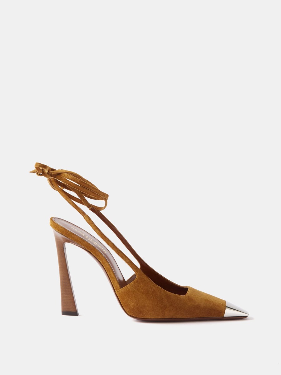 Saint Laurent - Pumps in Brown for Woman at Matches Fashion GOOFASH