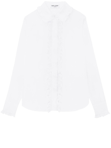 Saint Laurent Womens Shirt White at Leam GOOFASH