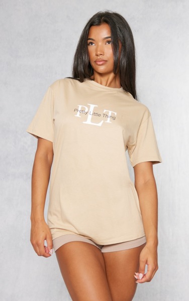 Sand T-Shirt for Woman at PrettyLittleThing GOOFASH