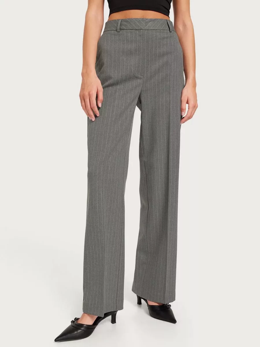 Selected - Lady Trousers Grey - Nelly GOOFASH