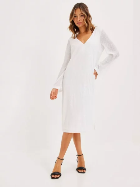 Sequin Dress in White from Nelly GOOFASH