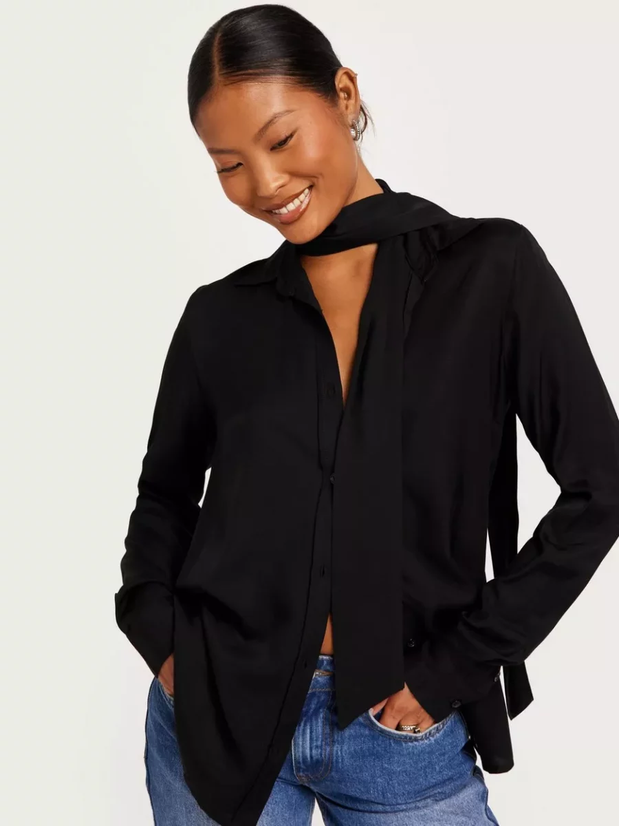 Shirt in Black for Woman by Nelly GOOFASH