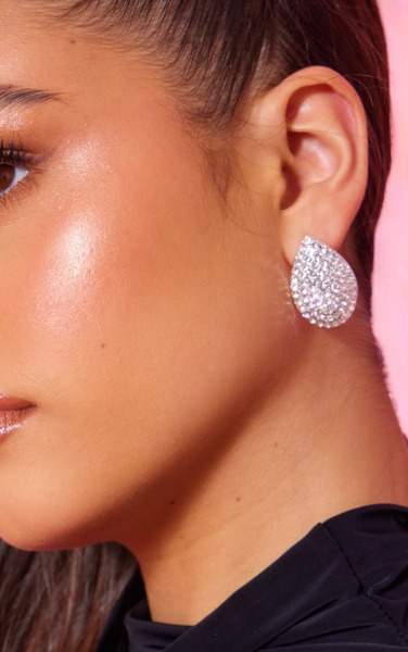 Silver - Women Earrings - PrettyLittleThing GOOFASH