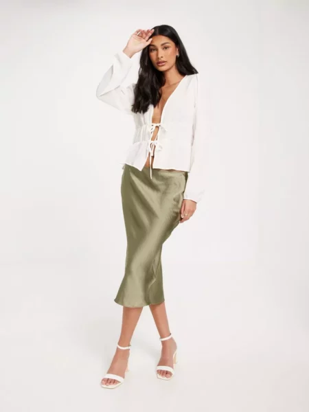 Skirt Silver for Women by Nelly GOOFASH