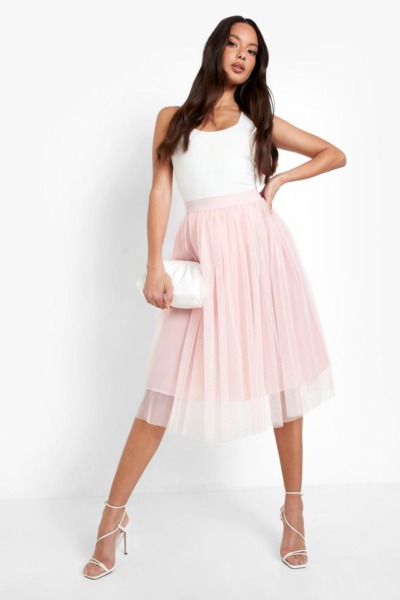 Skirt in Pink for Women by Boohoo GOOFASH