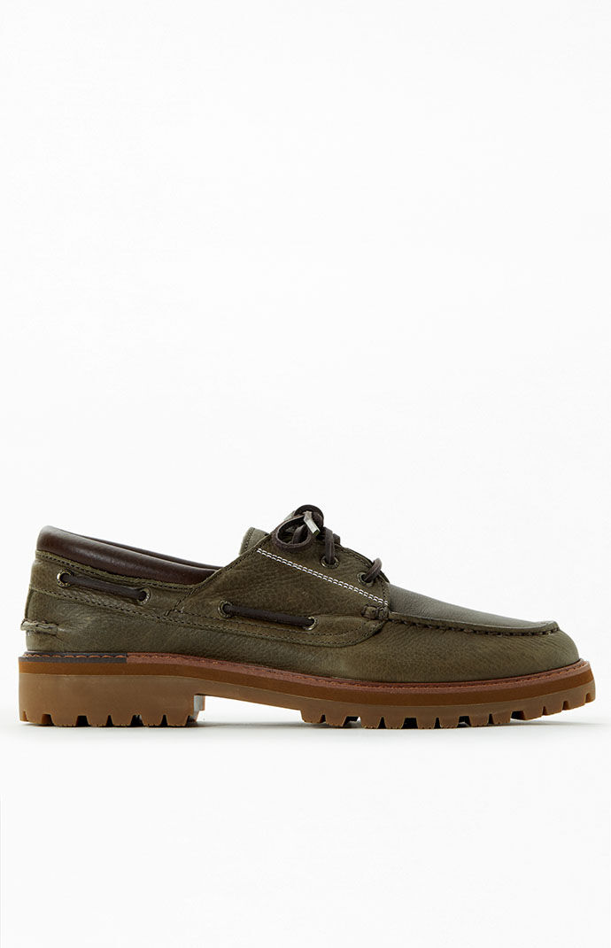 Sperry - Gents Olive Boat Shoes at Pacsun GOOFASH