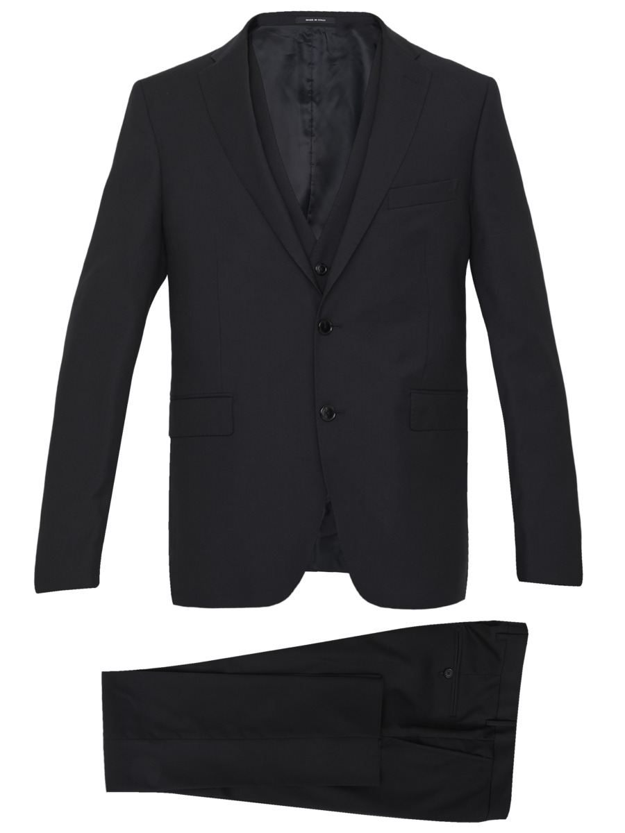 Suit Black Leam Tagliatore Gent GOOFASH