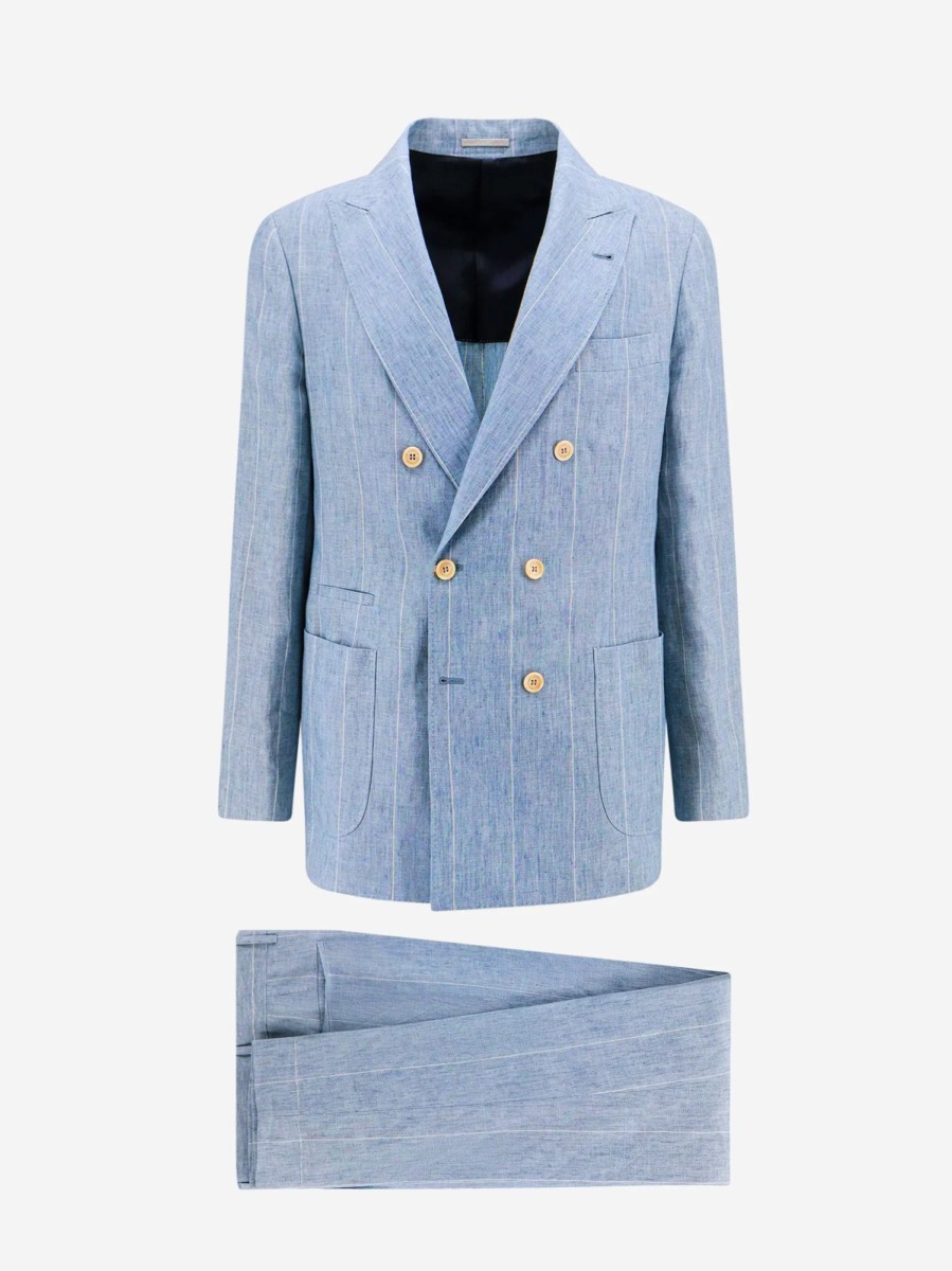 Suit Blue Brunello Cucinelli - Nugnes GOOFASH