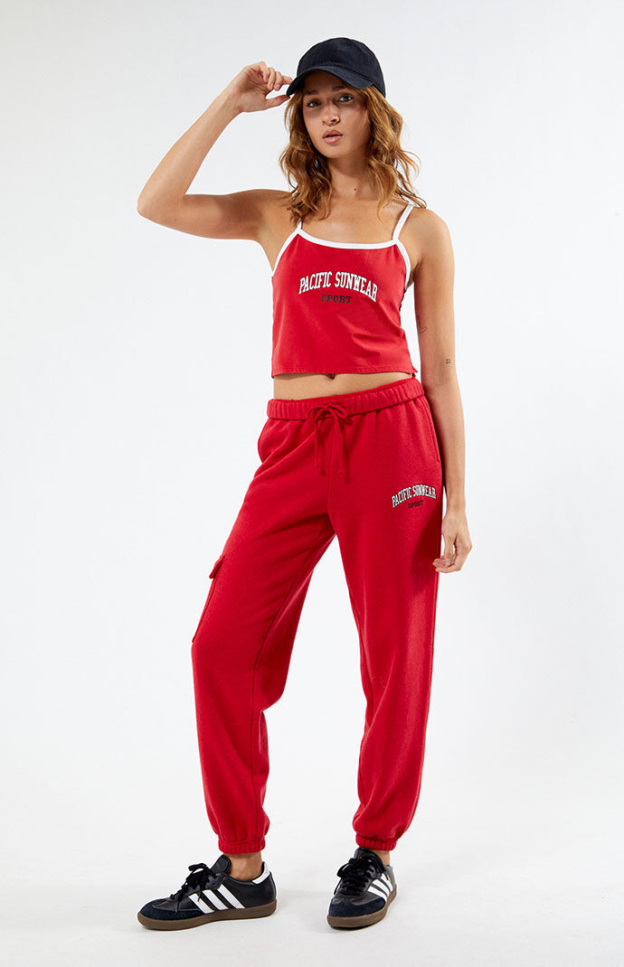 Sweatpants Red from Pacsun GOOFASH