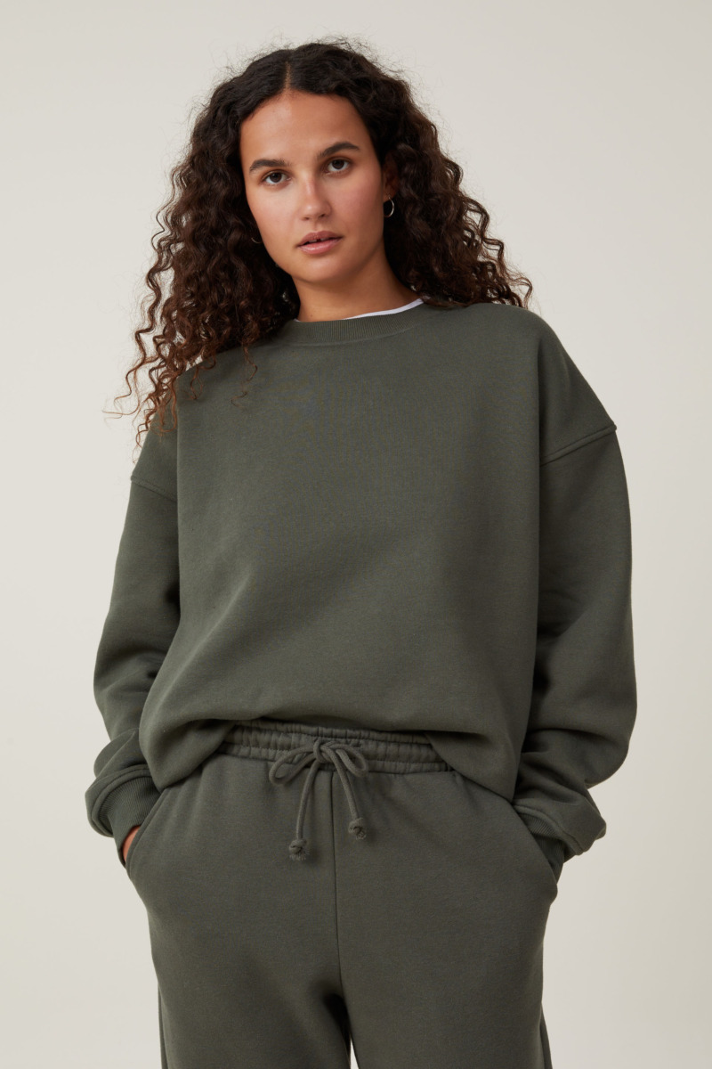 Sweatshirt Olive - Cotton On GOOFASH