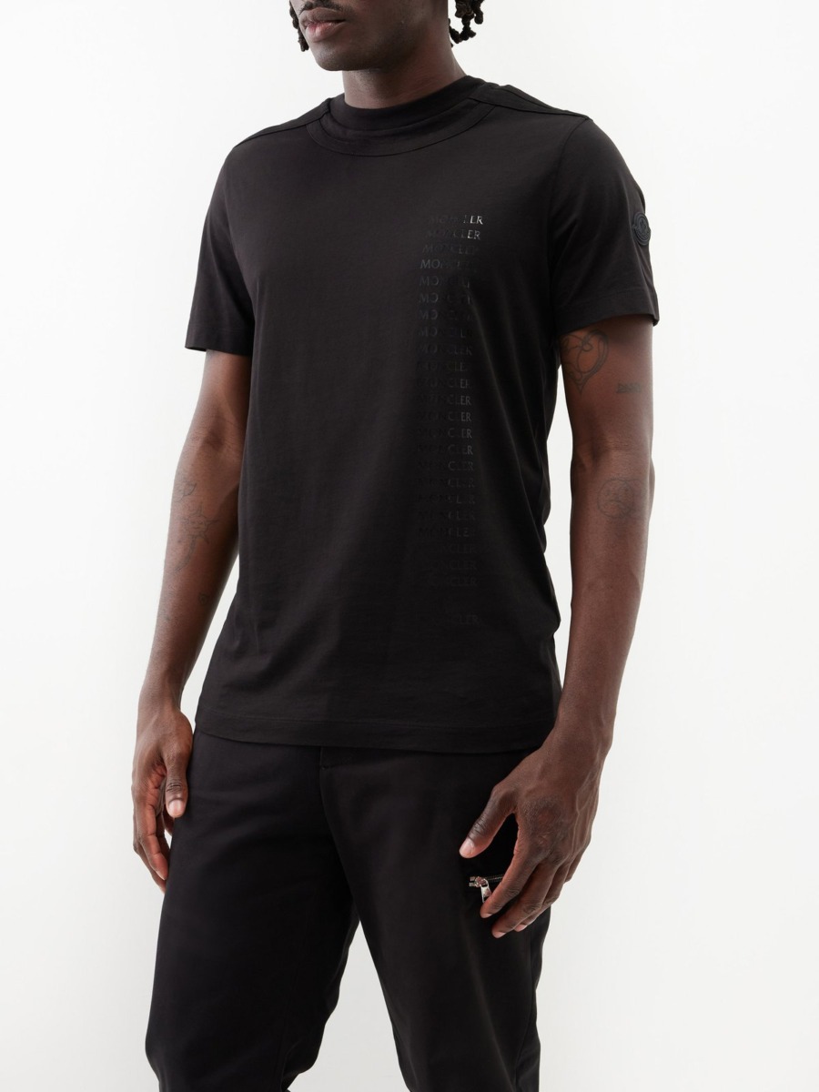 T-Shirt Black Moncler Matches Fashion GOOFASH