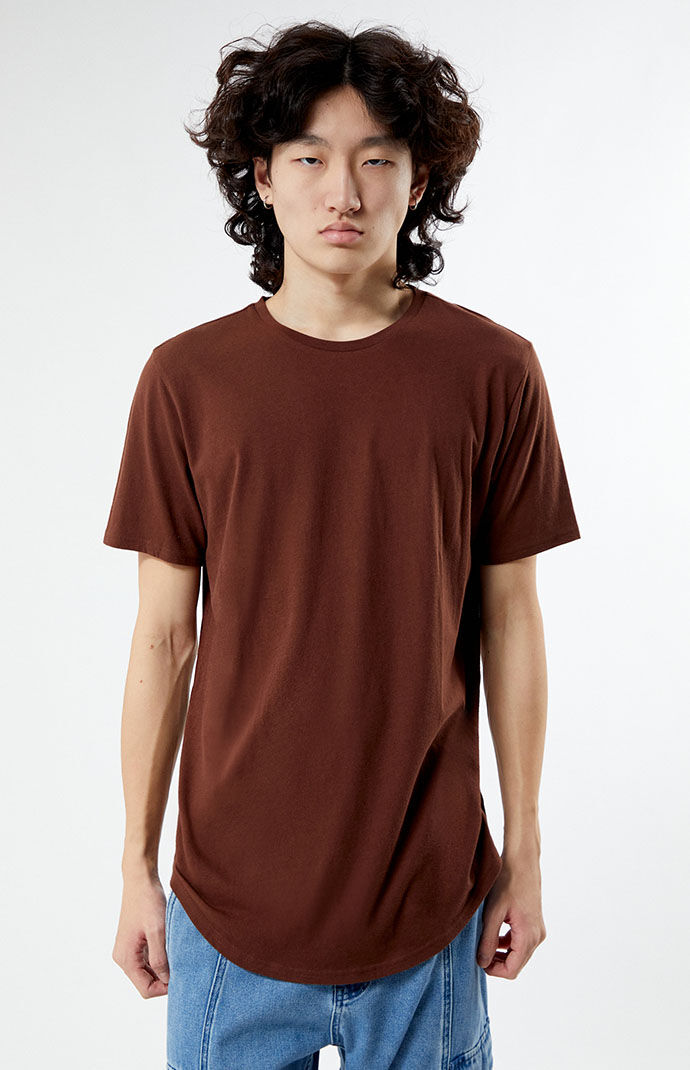 T-Shirt Brown Ps Basics Pacsun Man GOOFASH