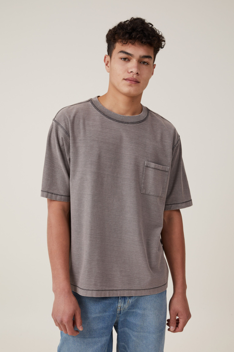T-Shirt Grey - Cotton On Gents GOOFASH