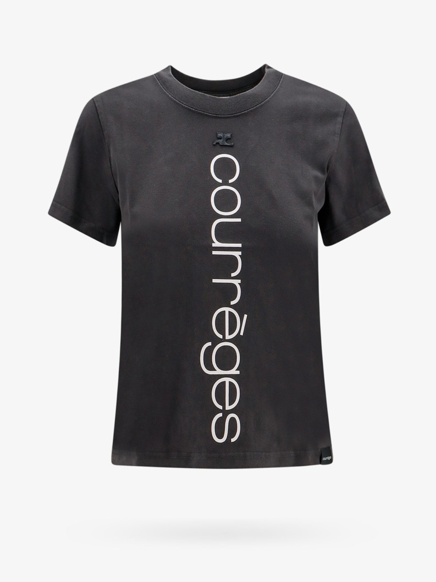 T-Shirt Grey Courreges Woman - Nugnes GOOFASH