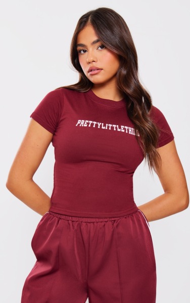 T-Shirt Red - PrettyLittleThing - Women GOOFASH
