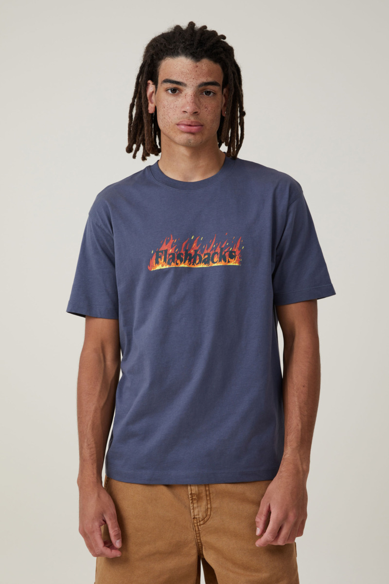 T-Shirt in Blue for Man by Cotton On GOOFASH