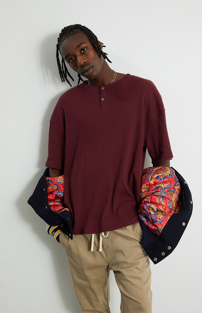 T-Shirt in Burgundy for Men by Pacsun GOOFASH