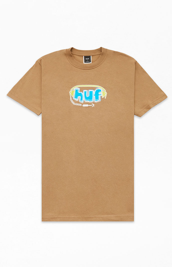 T-Shirt in Camel Huf Man - Pacsun GOOFASH