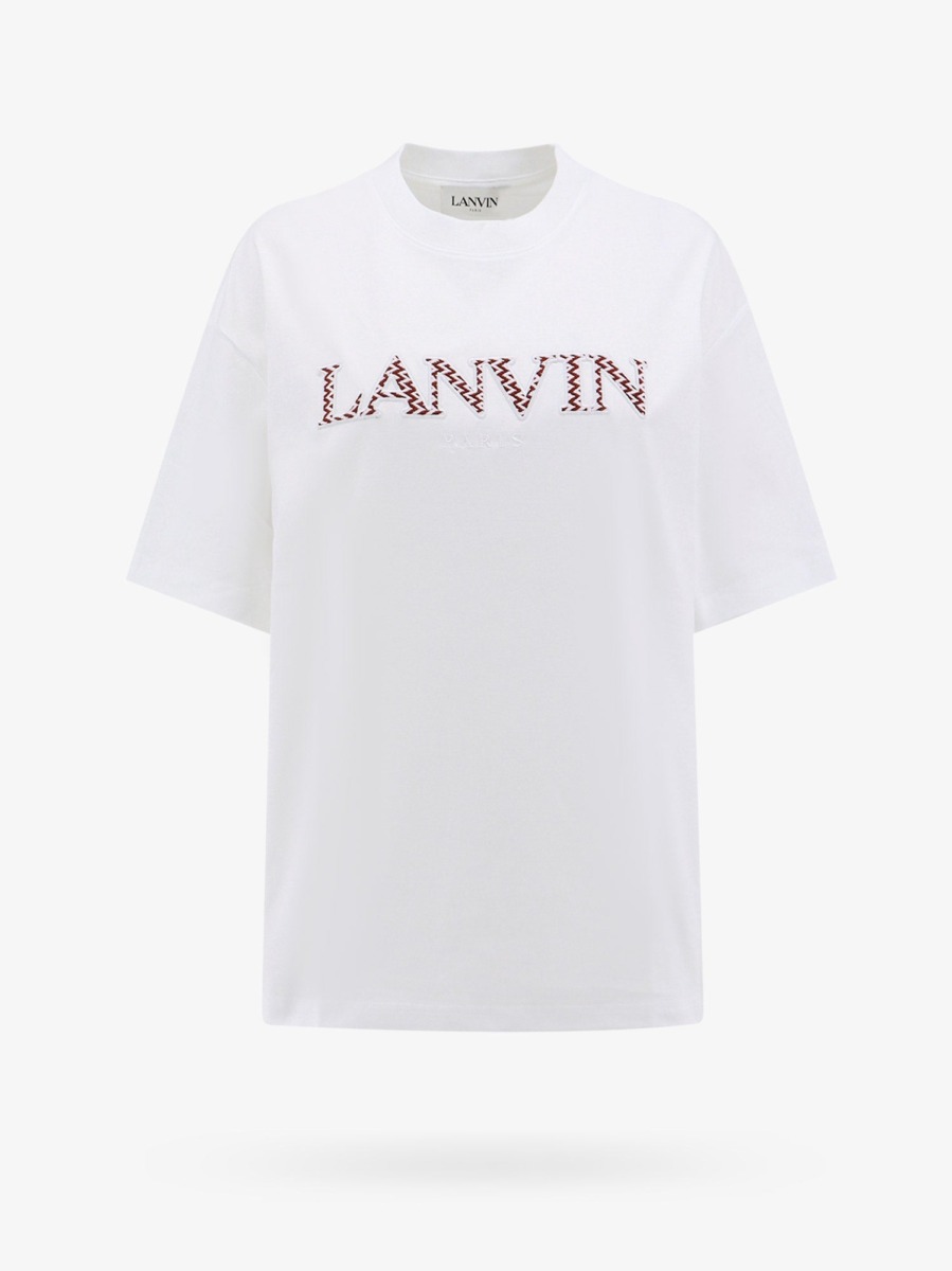 T-Shirt in White Lanvin Paris Nugnes GOOFASH