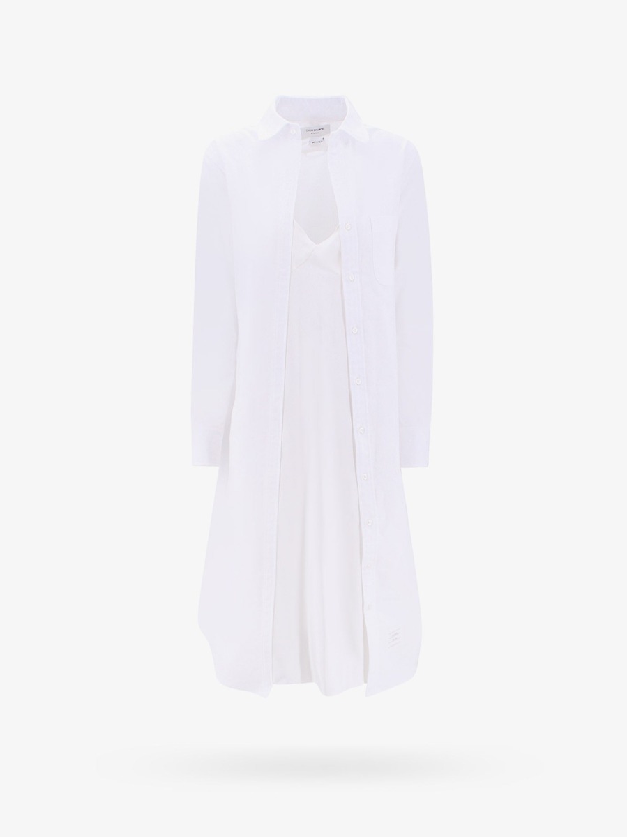 Thom Browne - White Ladies Dress Nugnes GOOFASH