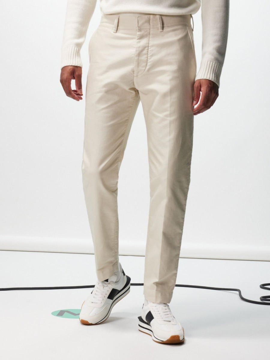 Tom Ford - Man Chino Pants Cream Matches Fashion GOOFASH