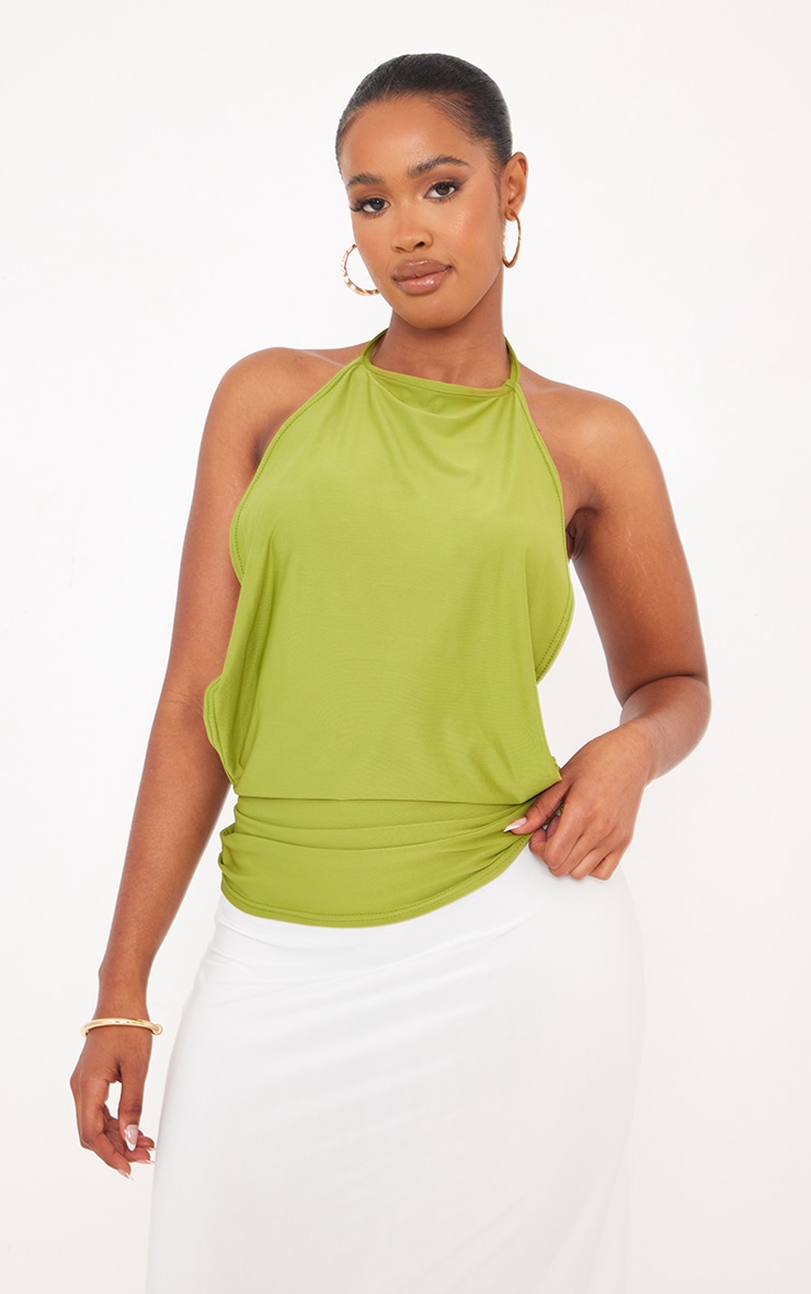 Top Olive for Woman from PrettyLittleThing GOOFASH