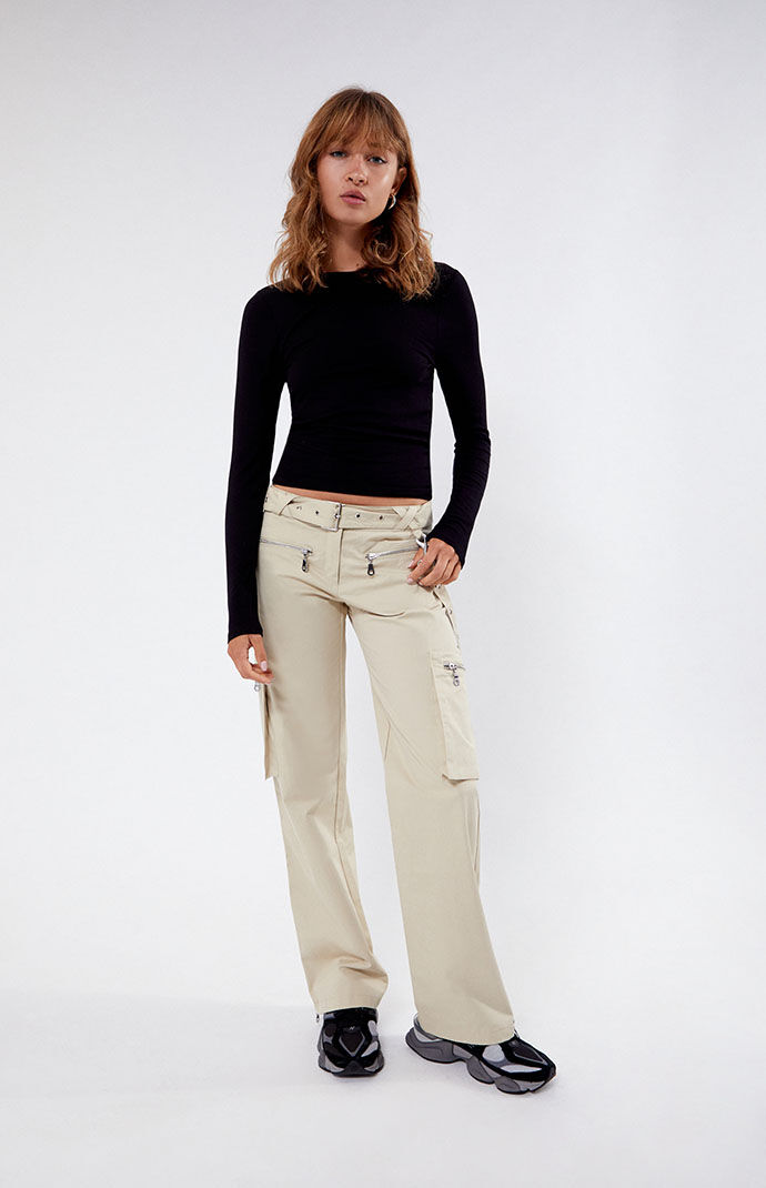 Trousers - Beige - The Ragged Priest - Women - Pacsun GOOFASH