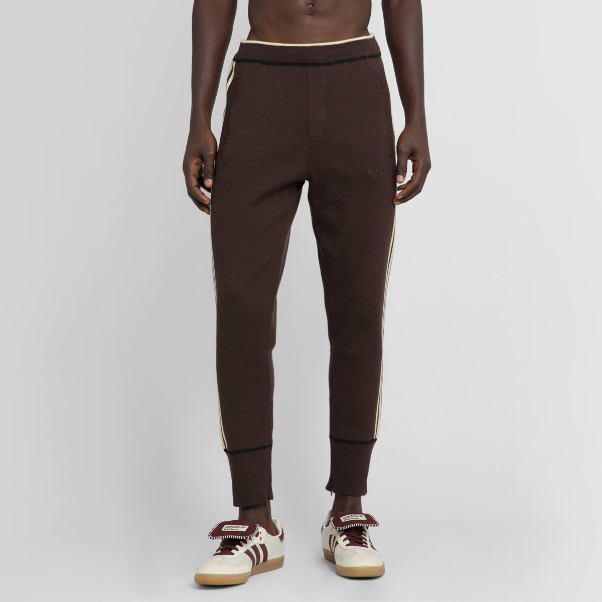 Trousers Brown Adidas Antonioli Man GOOFASH