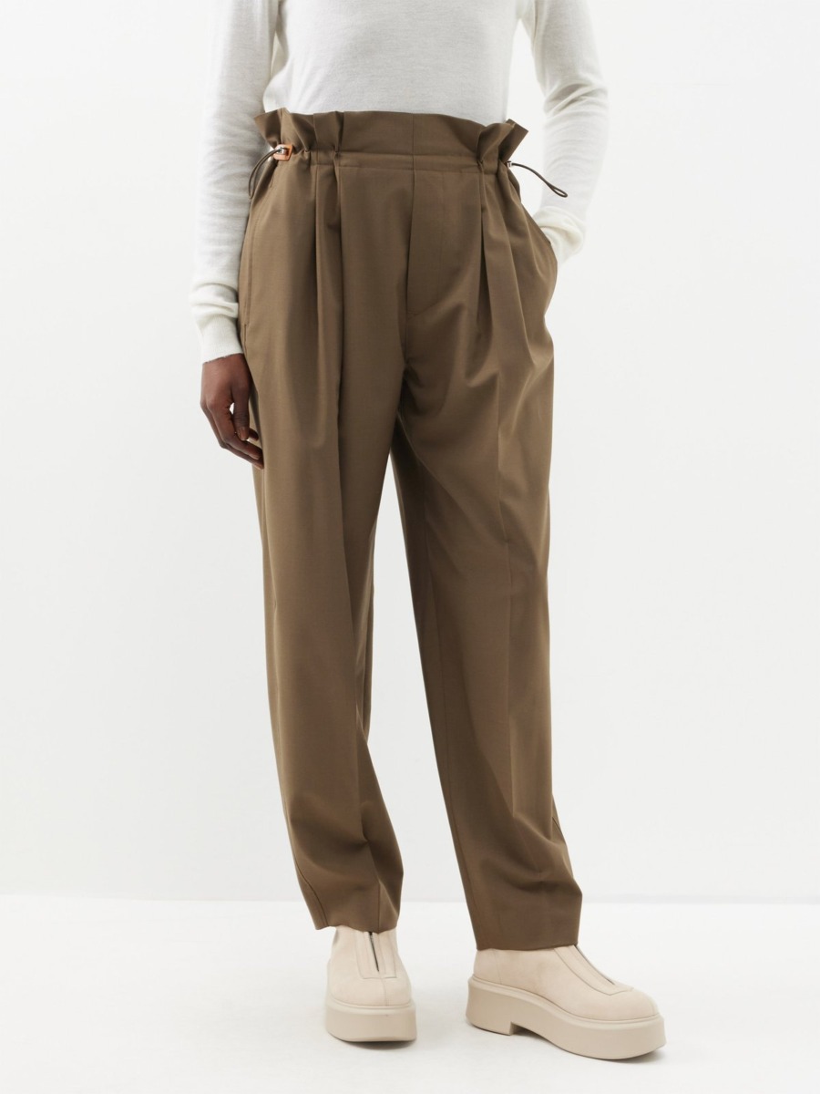 Trousers Khaki Matches Fashion Moncler Lady GOOFASH