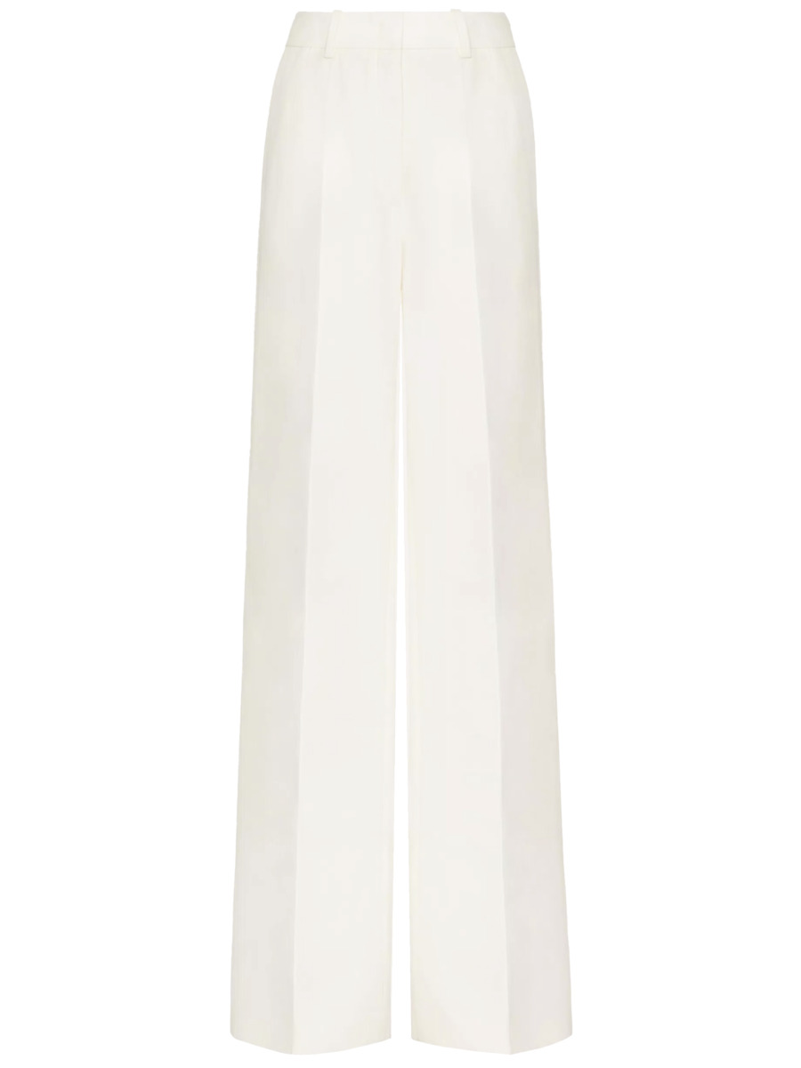 Trousers in Cream Leam Woman - Valentino GOOFASH