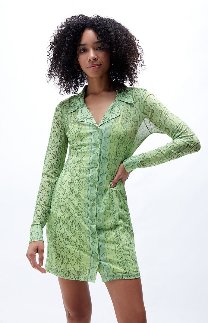 Twiin - Mini Dress Green for Women by Pacsun GOOFASH