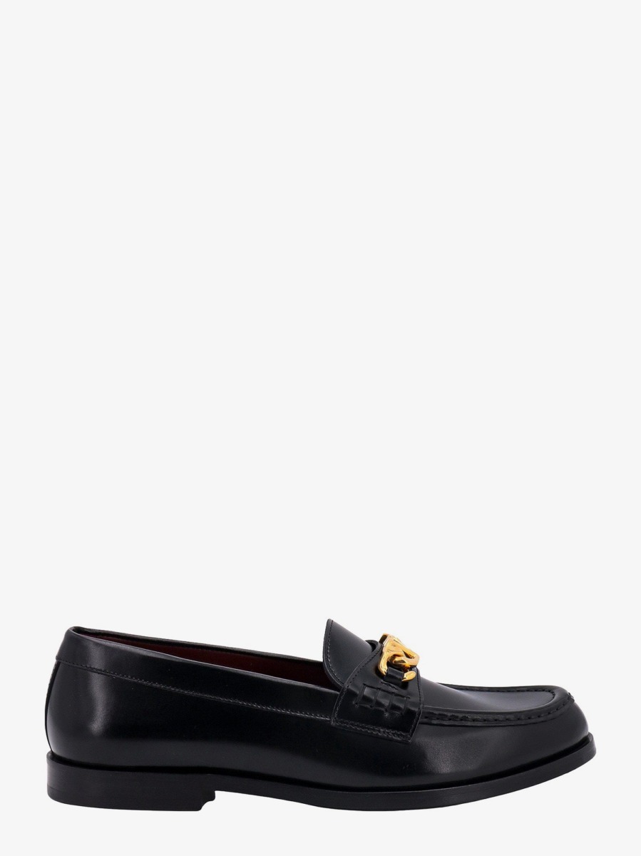 Valentino Black Loafers for Man from Nugnes GOOFASH