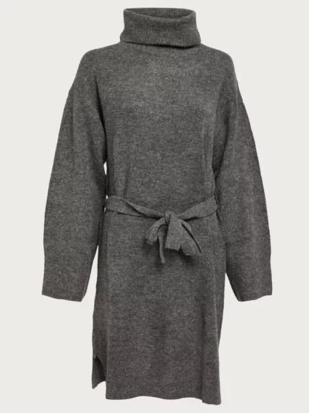 Vila - Grey Womens Knitted Dress Nelly GOOFASH