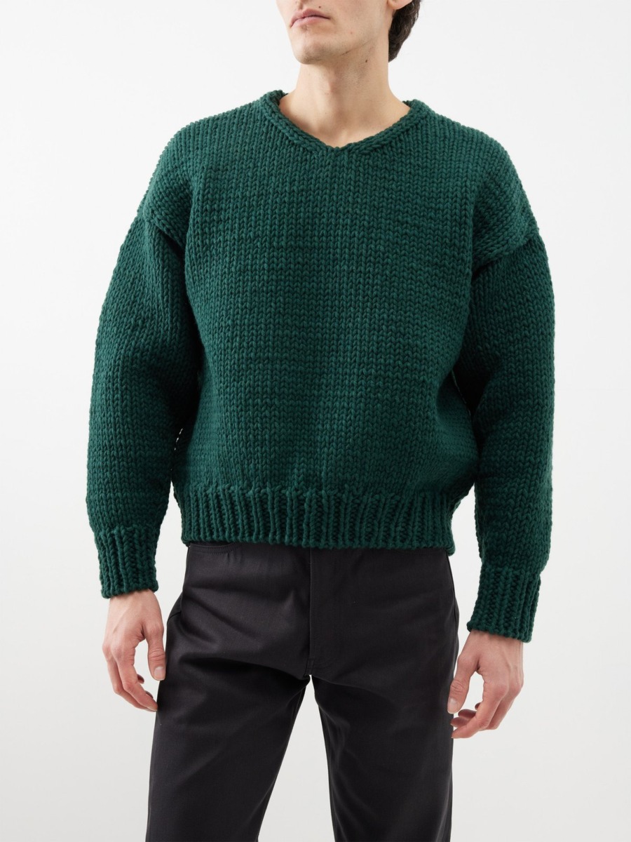 Visvim - Men's Knitwear - Green - Matches Fashion GOOFASH