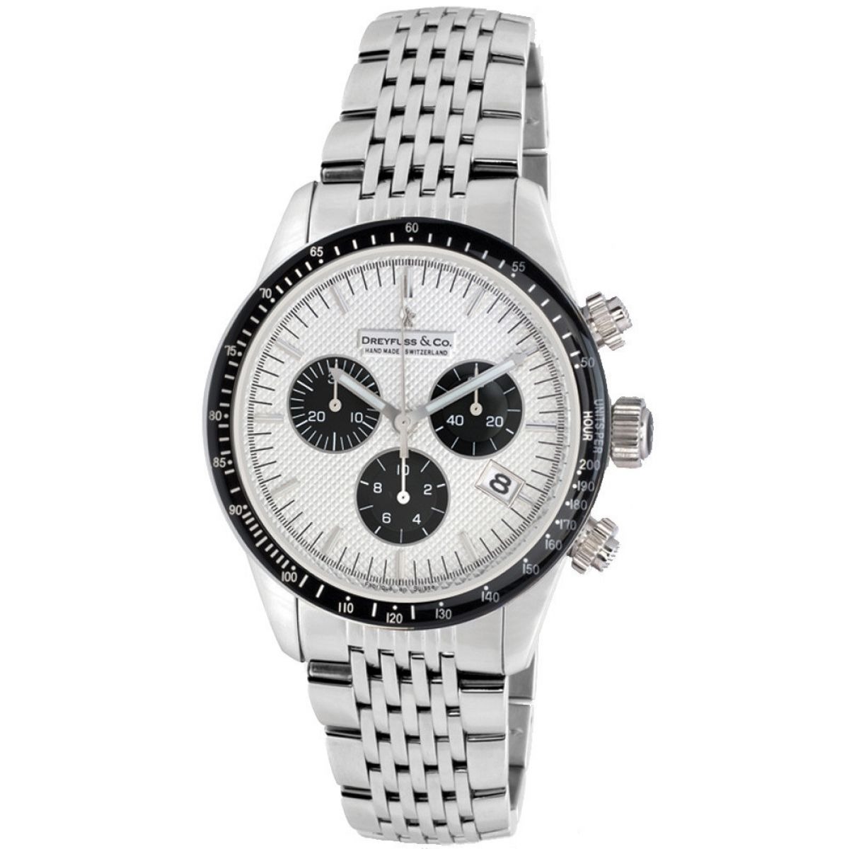 Watch Shop - Men Chronograph Watch in Silver - Dreyfuss Co GOOFASH