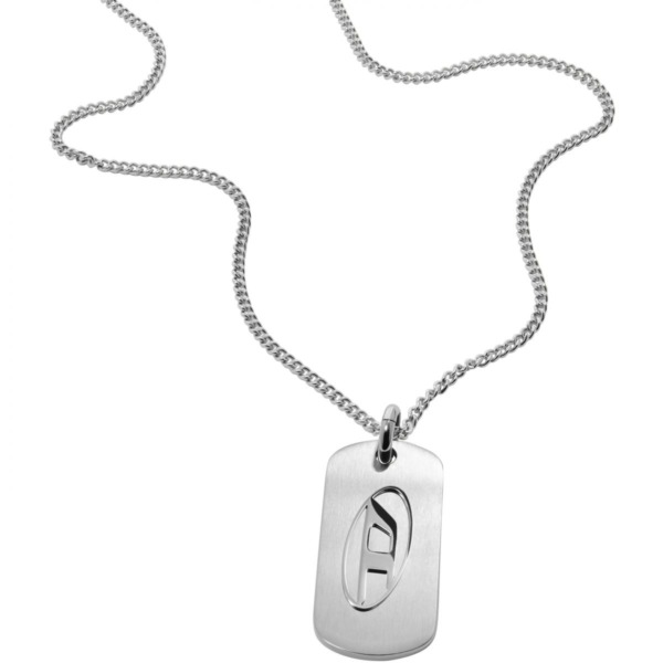 Watch Shop - Men's Necklace in Grey Diesel GOOFASH