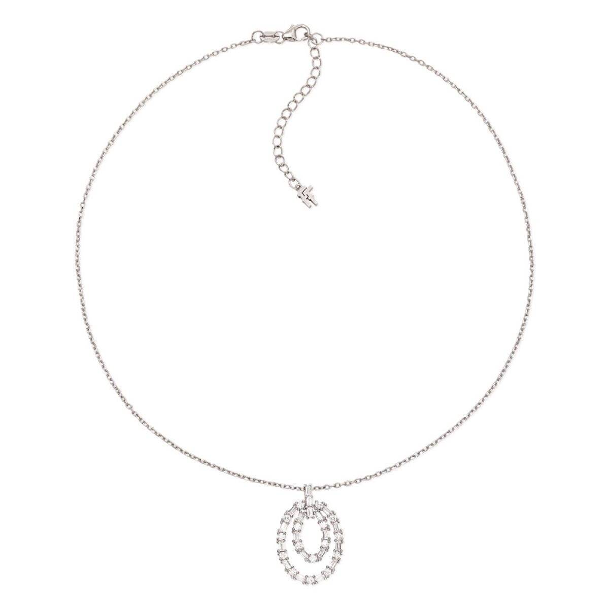 Watch Shop - Silver Womens Necklace Folli Follie GOOFASH