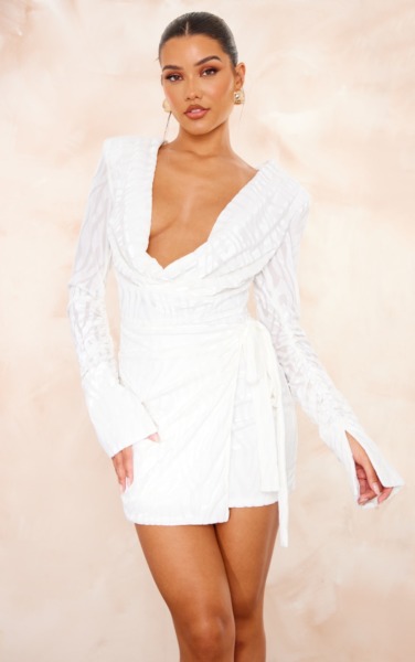 White - Ladies Bodycon Dress - PrettyLittleThing GOOFASH