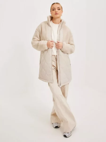 Woman Beige Coat by Nelly GOOFASH