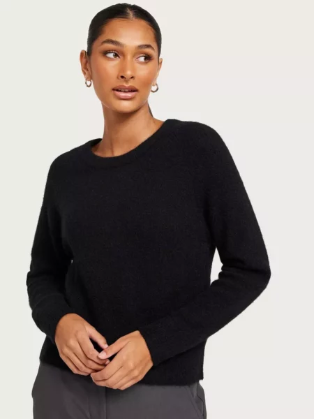 Woman Black Knitted Sweater - Nelly GOOFASH