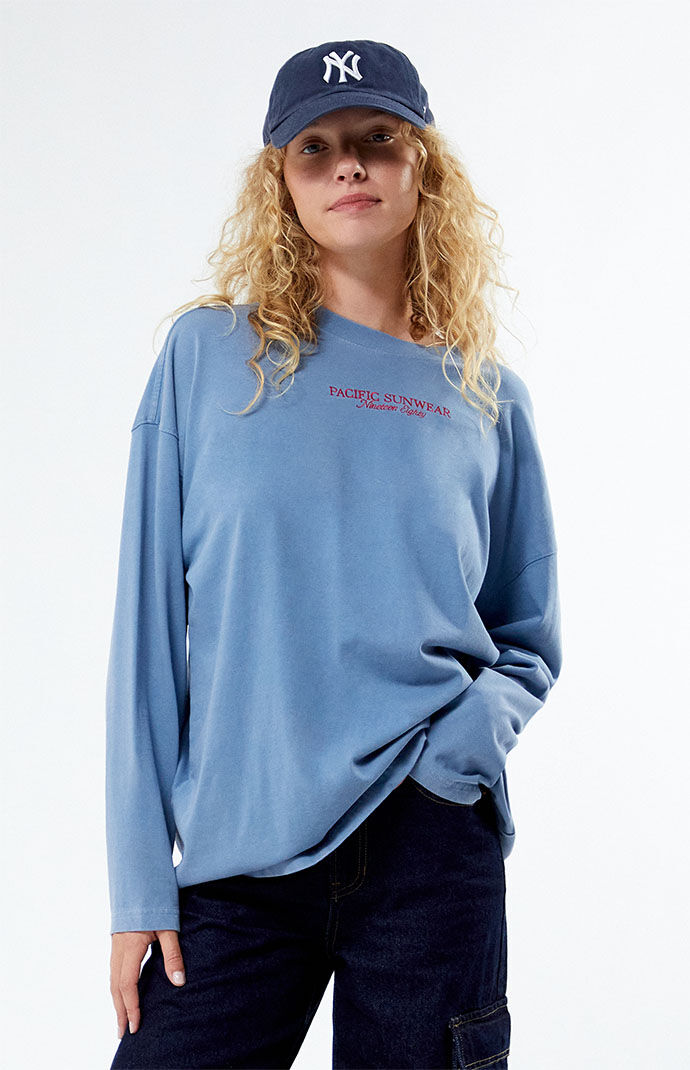 Woman Blue T-Shirt Pacsun GOOFASH